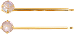 L. Erickson Little Gem Set of 2 Swarovski Crystal Bobby Pins