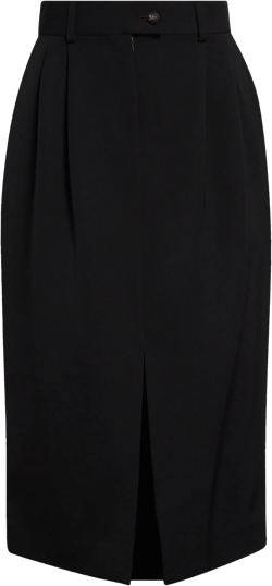 Dolce&Gabbana Pleated Virgin Wool Pencil Skirt