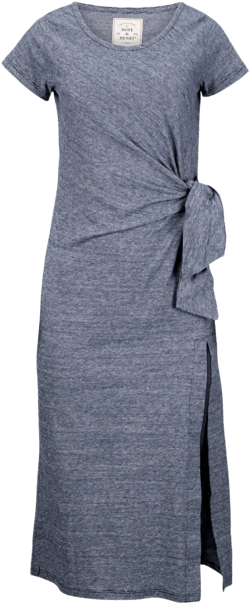 Hope & Henry Women's Organic Knit Tie Midi Dress