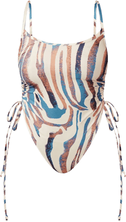 Shape Stone Animal Print Ruched Side High Rise Swimsuit