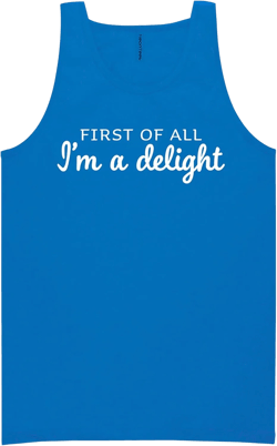 zerogravitee First of All I'm A Delight Neon Tank Top