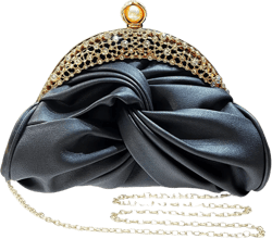 Clutch Purses for Women Evening Clutch Pearl Bag Soft Leather Evening Handbag Noble Crystal Beaded Wedding Clutch