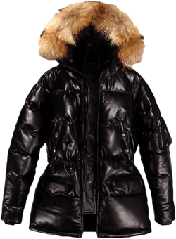 Winter Warm Fur Hooded Leather Jacket 90% White Duck Down Jacket Coat Soft Sheepskin Long Parka