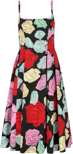 floral-print A-line dress