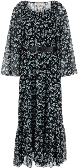 floral-print midi dress