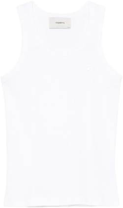 logo ribbed tank top