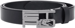 logo-buckle leather belt