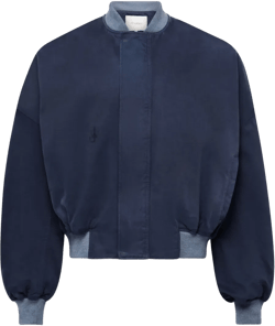 Air Force Blue Cotton Bomber Jacket In Navy Blue