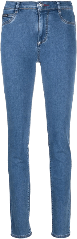 high-waist skinny-cut jeans
