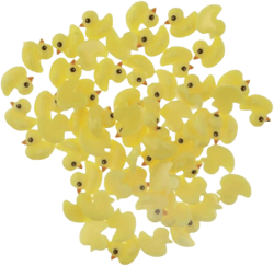 Vctitil 100pcs Mini Yellow Duck Nail Art Charms, 3D Cute Cartoon Duck Resin Ornament Flatback Resin Charm for DIY Nail Art Decoration, Phone Case Decoration