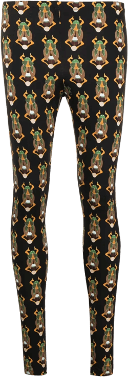 graphic-print elasticated-waist leggings
