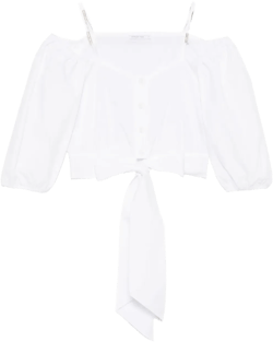 knot-detail shirt