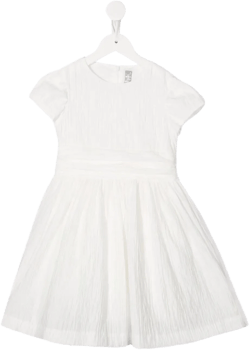 creased cotton midi dress