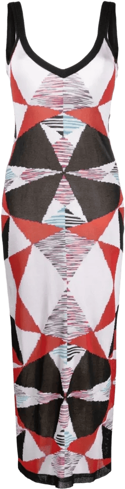 intarsia-knit maxi dress