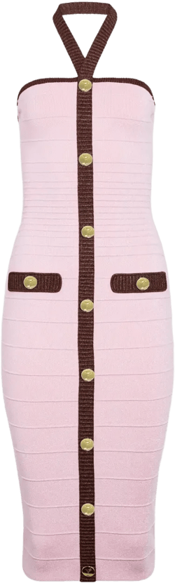 Sloane button-detail dress