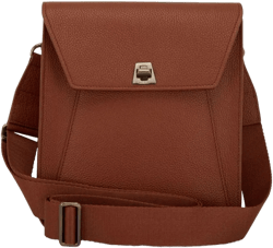 twist-lock leather crossbody bag