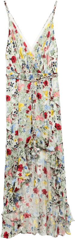 floral-print midi dress