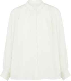 pleated silk shirt