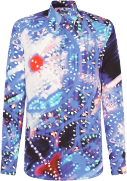graphic-print long-sleeve shirt