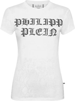 crystal-embellished cotton T-shirt