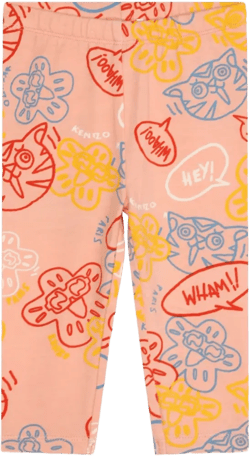 graphic-print cotton leggings