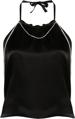 Layla crystal-embellished satin top