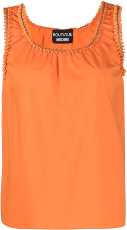 embellished-trim tank top