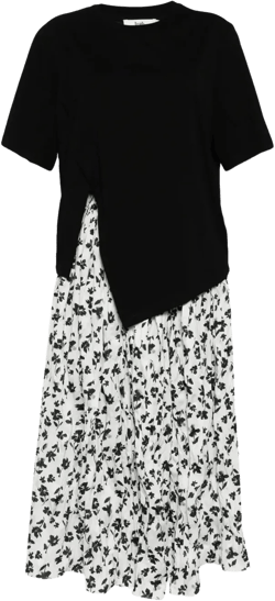 floral-print high-waisted skirt set