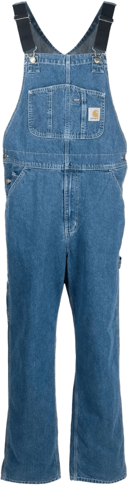 logo-patch straight-leg dungarees