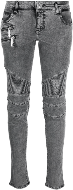Bike low-rise skinny jeans