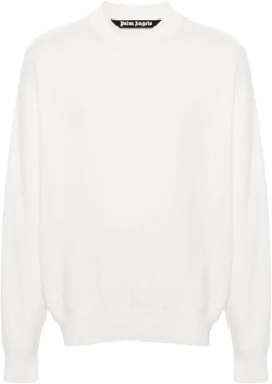monogram-print crew-neck jumper