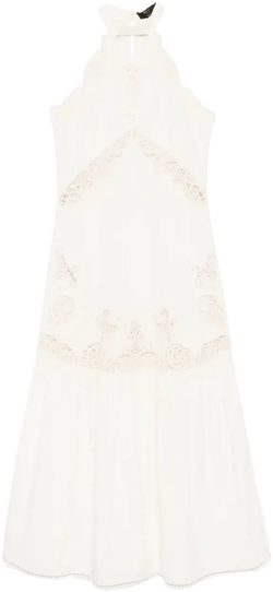lace-detailed maxi dress