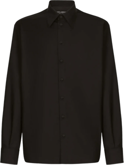 long-sleeve pointed-collar shirt