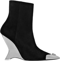 pointed-toe suede ankle boots