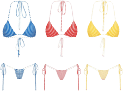 striped bikinis (set of three)