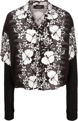 floral-print layered shirt