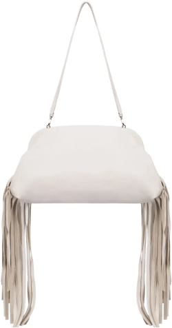 fringed clutch bag