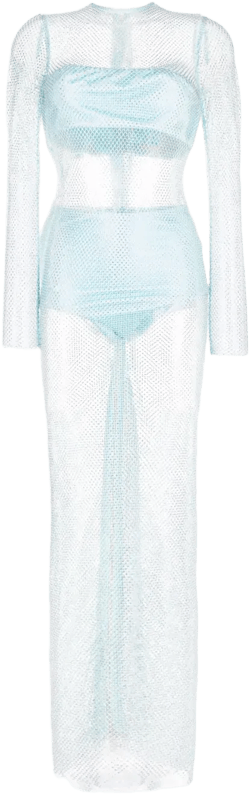 Webb crystal-embellished mesh dress
