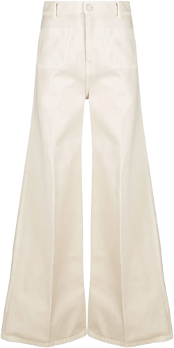 wide-leg denim jeans