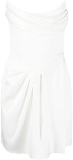 Audra draped strapless minidress