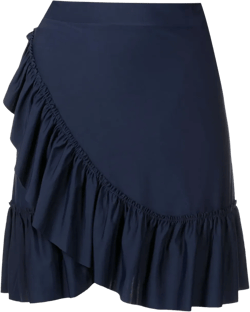 Laurita ruffled-hem skirt