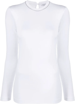 Monili bead-embellished top