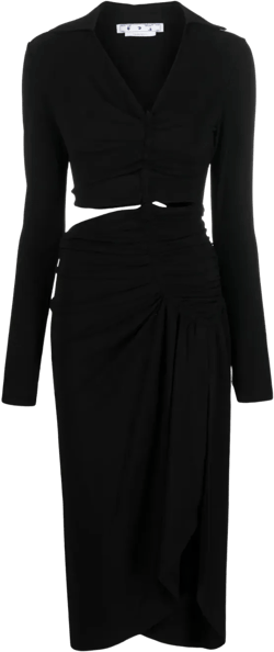 cut-out draped dress