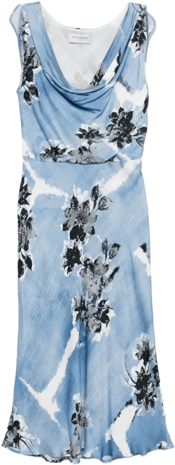 floral-print midi dress