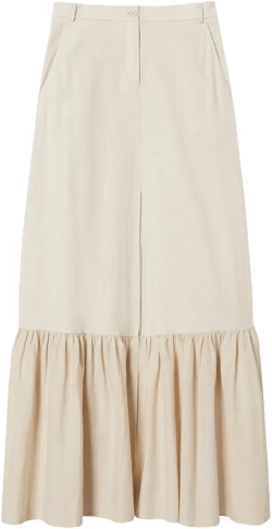 Woven maxi skirt