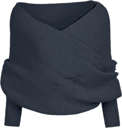 Shawl Wraps for Women Knitted Cable Wrap Sweater for Women Knitted Double Sleeve Scarf Hollow Out Crochet Shrugs B106-dark Gray One Size