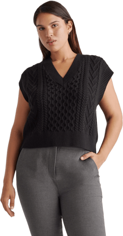 Australian Merino Wool Cable Sweater Vest