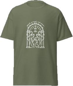 Lord Of The Rings Doors of Durin Unisex T-Shirt (White Edition)