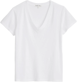 Elliott V Neck Tee in Cotton