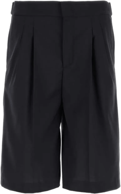 pleated bermuda shorts